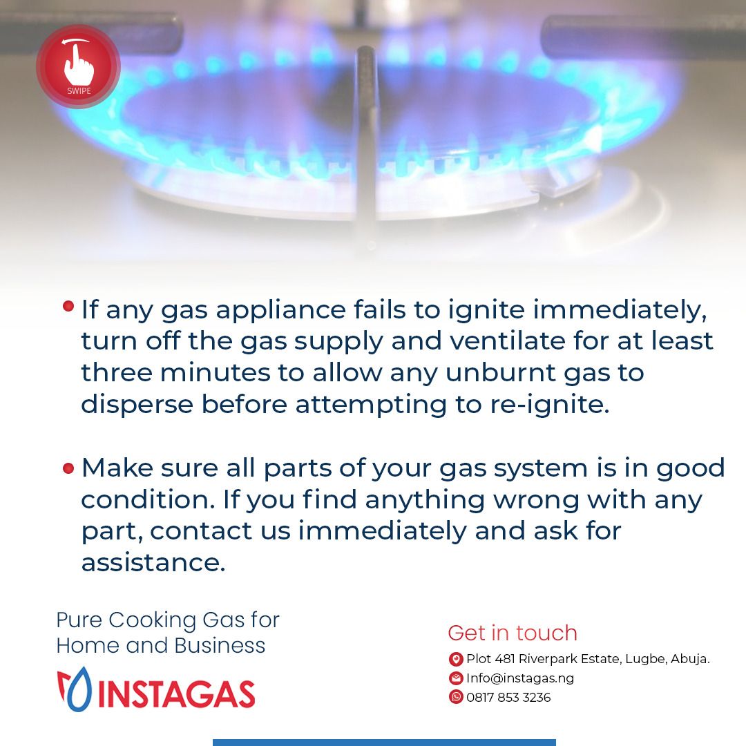 Using Gas Appliances Safely INSTAGAS
